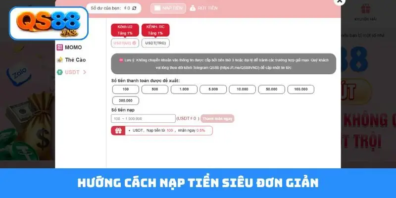 Hướng cách nạp tiền siêu đơn giản